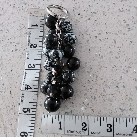 Black Silver Purse Key Charm - Picture 6 of 7